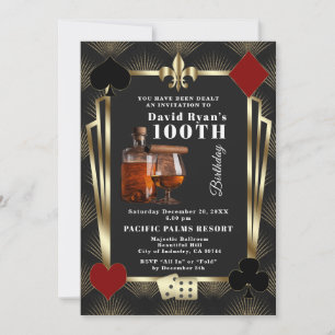Convites Festa de 100 Anos do Cassino Cognac e Charuto para