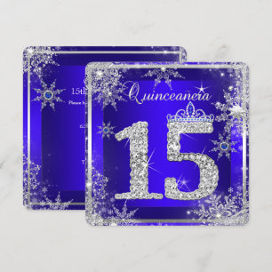 Convites Festa de 15 Anos Azul Real Elite Elegante Aniversá