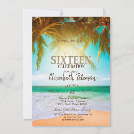 Convites Festa de 16 Anos Beach Palms Summer