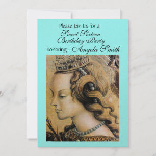 Convites FESTA DE 16 ANOS DA JOVEM PRINCESA Doce Dourado Az