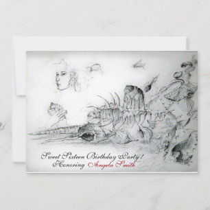 Convites FESTA DE 16 ANOS DOCE CONCHAS,Monograma Rubi