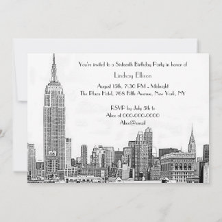 Convites Festa de 16 anos NYC Skyline 01 Gravada