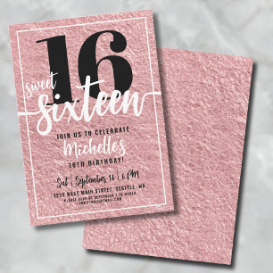 Convites Festa de 16 Anos Rose Gold