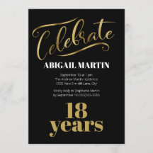 Festa de 18 Anos Black Gold White