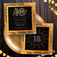 Festa de 18 Anos com Brilho de Diamante Preto e Do