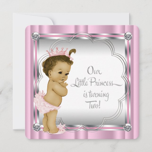 Convites Festa de 2º aniversário da princesa (Frente)