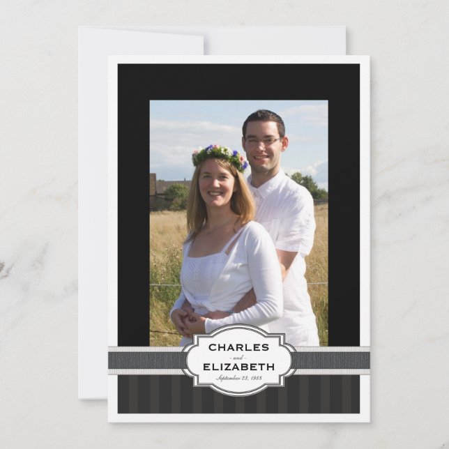 Convites Festa de 25º Aniversário de Casamento do Silver Ch (Frente)