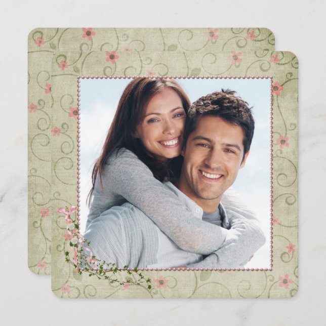 Convites Festa de 25 Anniversário com Foto (Frente/Verso)