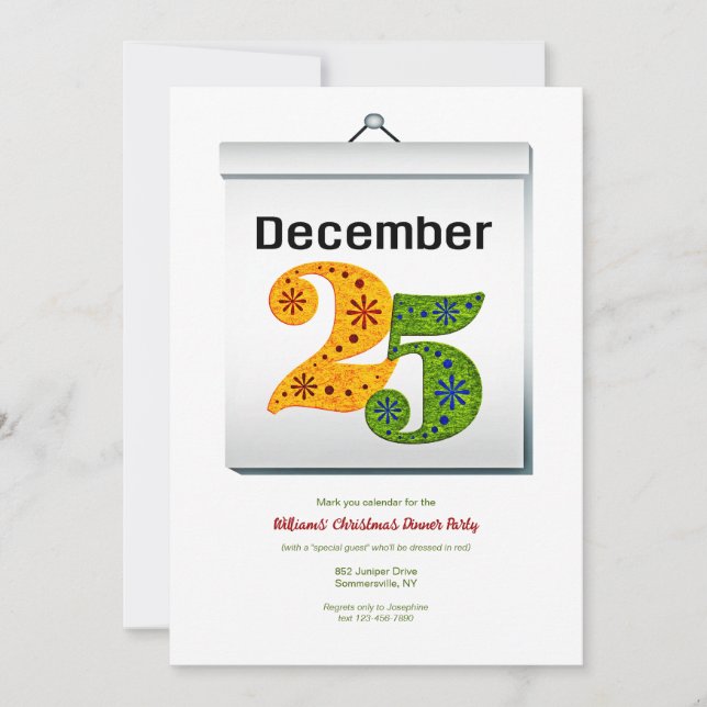 Convites Festa de 25 de Dezembro (Frente)