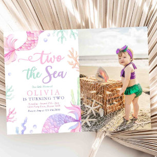 Convites Festa de 2 anos de Sereia Dois ao Mar Foto