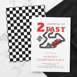 Convites Festa de 2 Anos do Menino do Carro Vermelho Cresce