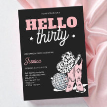 Festa de 30 anos da Cowgirl Disco Western Preta