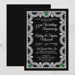 Convites Festa de 35 Anos de Casamento de Esmeralda e Diama