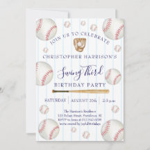 Festa de 3 anos do menino de beisebol
