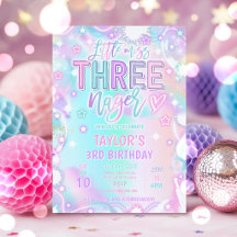 Festa de 3 Anos Little Miss Three-nage Pastel Arco