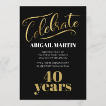 Festa de 40 Anos Black Gold White