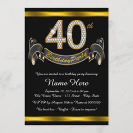 Convites Festa de 40 Anos do Black Gold
