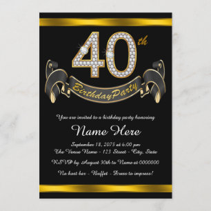 Convites Festa de 40 Anos do Black Gold