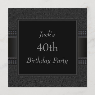 Convites Festa de 40 Anos do Homem de Couro Preto