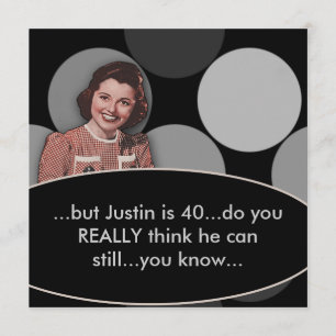 Convites Festa de 40 Anos do Retro Funny Man