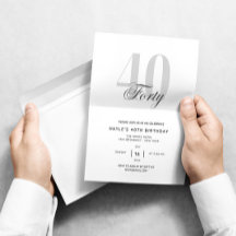 Festa de 40 Anos Preto e Branco Chic