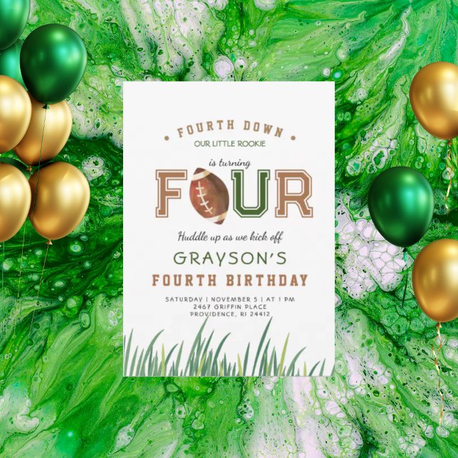 Convites Festa de 4° aniversário do Huddle Up Football (Criador carregado)