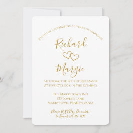 Convites Festa de 50ª Festa de Aniversário de Casamento Des