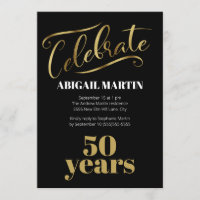 Festa de 50 Anos Black Gold White