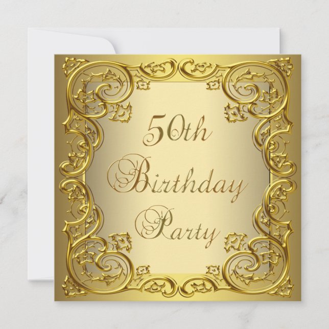Convites Festa de 50 anos da Mulher em Ouro (Frente)