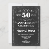 Festa de 50 Anos de Casamento - Quadro de Giz