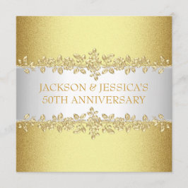 Convites Festa de 50 anos dos Rosas Dourados elegantes