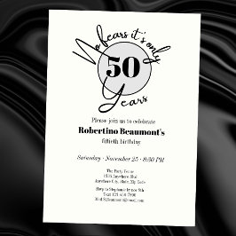 Convites Festa de 50 anos engraçada e sem medos