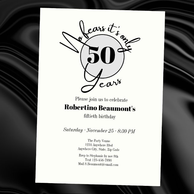 Convites Festa de 50 anos engraçada e sem medos (Criador carregado)