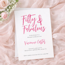 Festa de 50 Anos Moderna e Fabulosa Rosa
