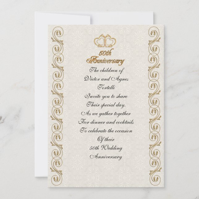 Convites Festa de 50 anos para pais (Frente)