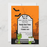 Festa de 60 Anos com Tema de Terror de Zumbi Moder