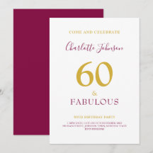 Festa de 60 anos Moderna Minimalista Elegante