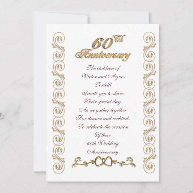 Convites Festa de 60 anos para pais (Frente)