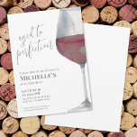 Convites Festa de 60 Anos Wine Simple Sixty<br><div class="desc">Convite de Aniversário de 60 Anos Simples e Elegante com Tema de Vinho Tinto. Celebre sessenta anos de vida com este convite clássico e elegante que apresenta um grande cálice de vinho tinto e cinza em aquarela no lado direito, dando-lhe um toque moderno. A parte superior do convite lê "Envelhecido...</div>