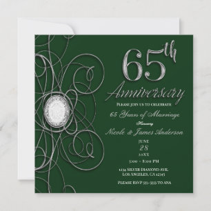 Convites Festa de 65 Anos da Green & Silver Diamond 65