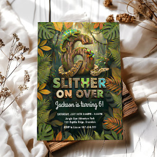 Convites Festa de 6 anos do Lagarto da Selva Slither