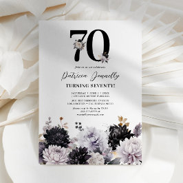 Convites Festa de 70 Anos com Elegantes Flores