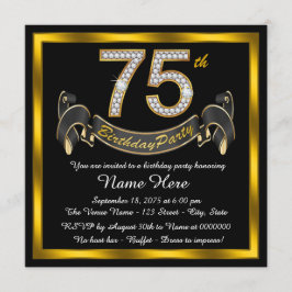 Convites Festa de 75 Anos de Diamante de Ouro