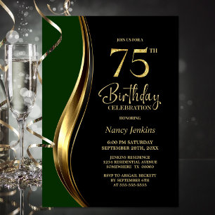 Convites Festa de 75 Anos do Black Gold Green