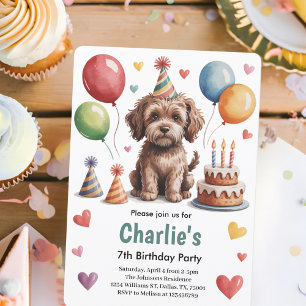 Convites Festa de 7 Anos do Cachorro dos Meninos Fofos