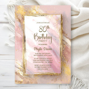 Convites Festa de 80 Anos do Pink Gold