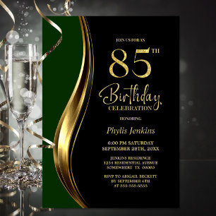 Convites Festa de 85 Anos do Black Gold Green