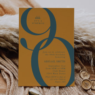 Convites Festa de 90 Anos Surpresa Golden Shh