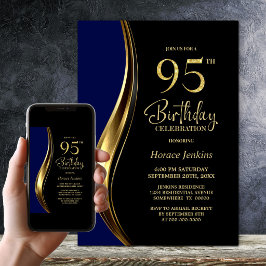 Convites Festa de 95 Anos do Black Gold Blue