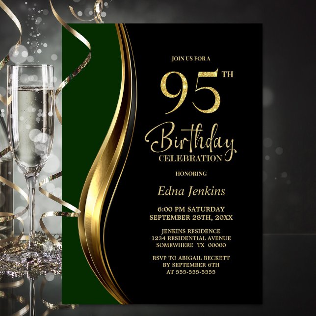 Convites Festa de 95 Anos do Black Gold Green (Criador carregado)
